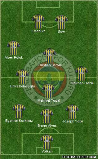 Fenerbahçe SK Formation 2013