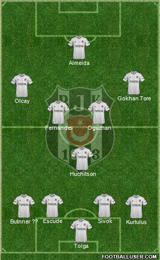 Besiktas JK Formation 2013
