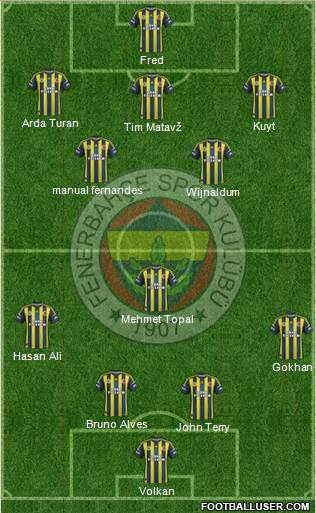 Fenerbahçe SK Formation 2013