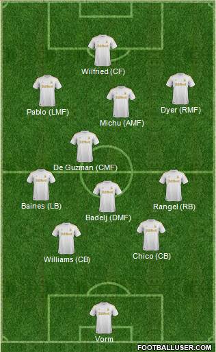 Swansea City Formation 2013
