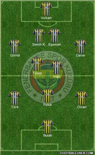 Fenerbahçe SK Formation 2013