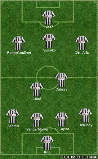 Newcastle United Formation 2013