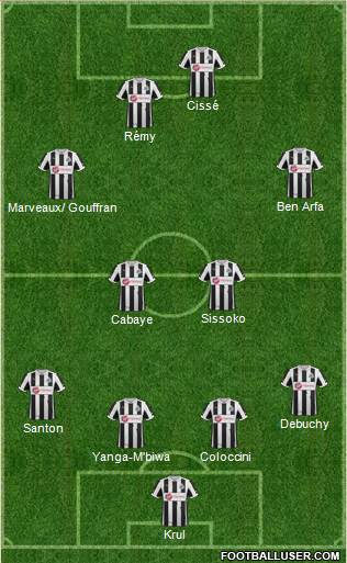 Newcastle United Formation 2013