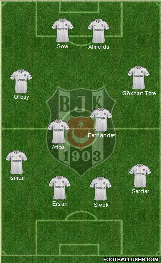 Besiktas JK Formation 2013
