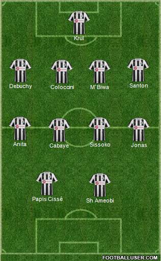 Newcastle United Formation 2013
