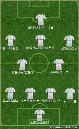 Tottenham Hotspur Formation 2013