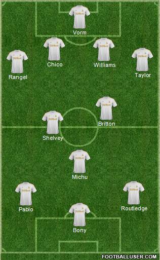 Swansea City Formation 2013