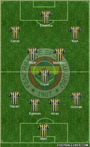 Fenerbahçe SK Formation 2013