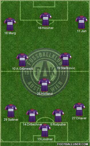 FK Austria Wien Formation 2013