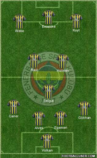 Fenerbahçe SK Formation 2013