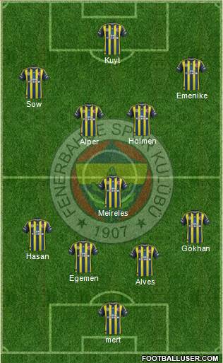 Fenerbahçe SK Formation 2013