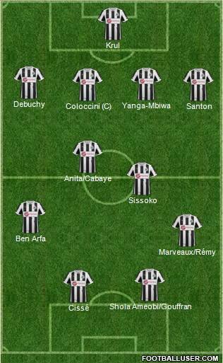 Newcastle United Formation 2013
