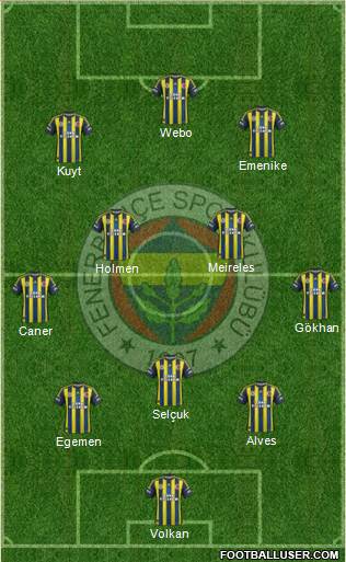 Fenerbahçe SK Formation 2013