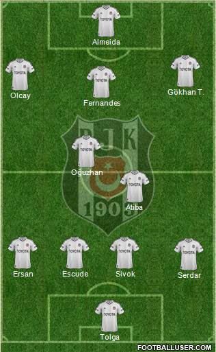 Besiktas JK Formation 2013