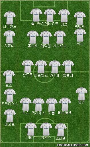 Tottenham Hotspur Formation 2013