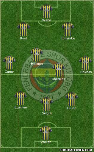 Fenerbahçe SK Formation 2013