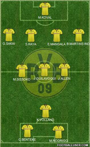 Borussia Dortmund Formation 2013