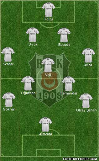 Besiktas JK Formation 2013