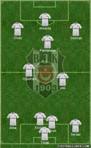 Besiktas JK Formation 2013
