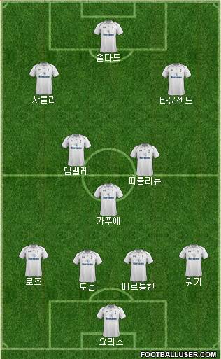 Tottenham Hotspur Formation 2013