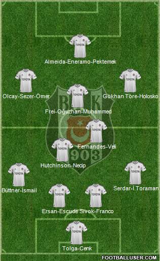 Besiktas JK Formation 2013