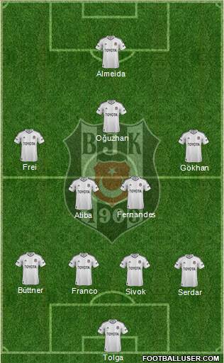 Besiktas JK Formation 2013