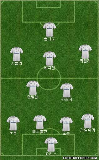 Tottenham Hotspur Formation 2013