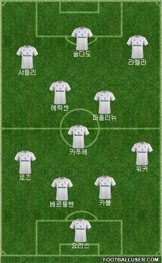 Tottenham Hotspur Formation 2013
