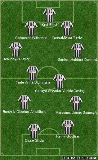 Newcastle United Formation 2013