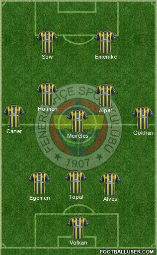 Fenerbahçe SK Formation 2013