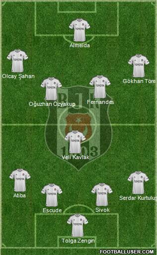 Besiktas JK Formation 2013