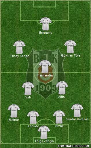 Besiktas JK Formation 2013