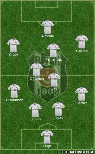 Besiktas JK Formation 2013