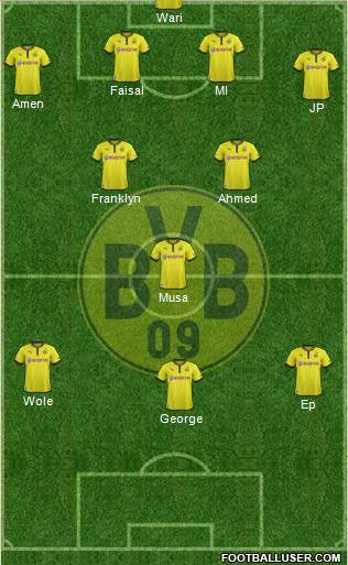 Borussia Dortmund Formation 2013