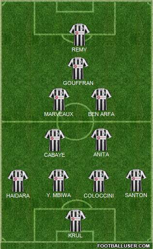 Newcastle United Formation 2013