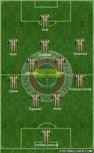 Fenerbahçe SK Formation 2013