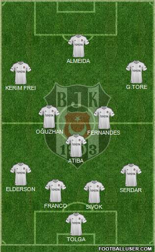 Besiktas JK Formation 2013