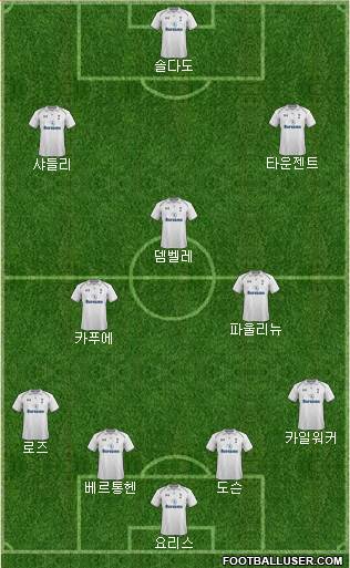 Tottenham Hotspur Formation 2013