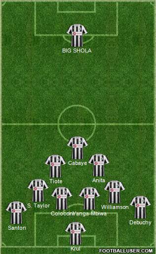 Newcastle United Formation 2013