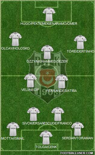 Besiktas JK Formation 2013