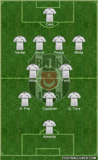 Besiktas JK Formation 2013