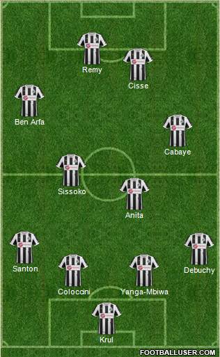 Newcastle United Formation 2013