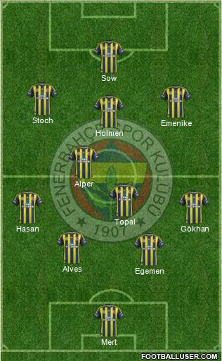 Fenerbahçe SK Formation 2013