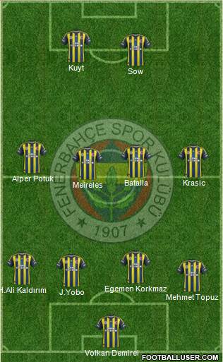 Fenerbahçe SK Formation 2013