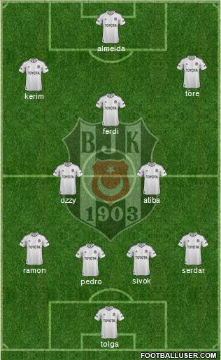 Besiktas JK Formation 2013