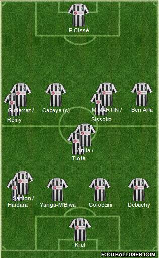 Newcastle United Formation 2013