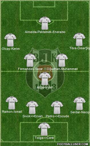 Besiktas JK Formation 2013