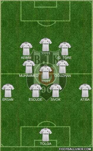 Besiktas JK Formation 2013