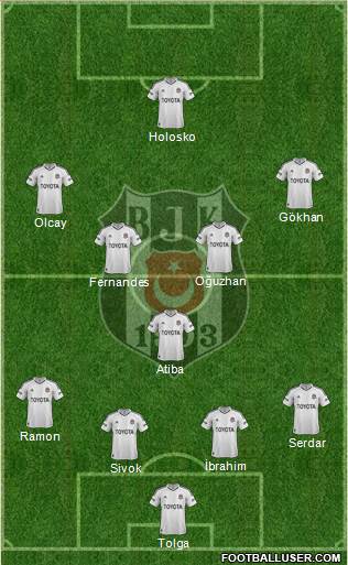Besiktas JK Formation 2013
