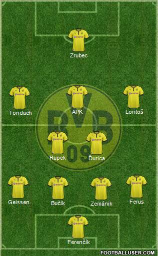Borussia Dortmund Formation 2013